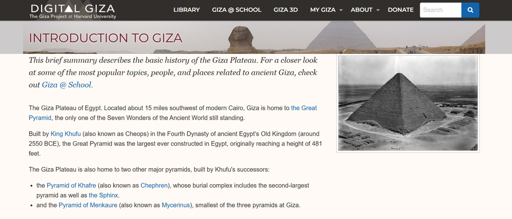 The about page for Digital Giza